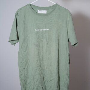 Pale Green Seek Discomfort Yes Theory Tee Shirt